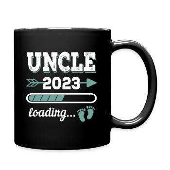 Uncle 2023 Loading Onkel Patenonkel Geschenk - Tasse einfarbig - Schwarz - Rechts