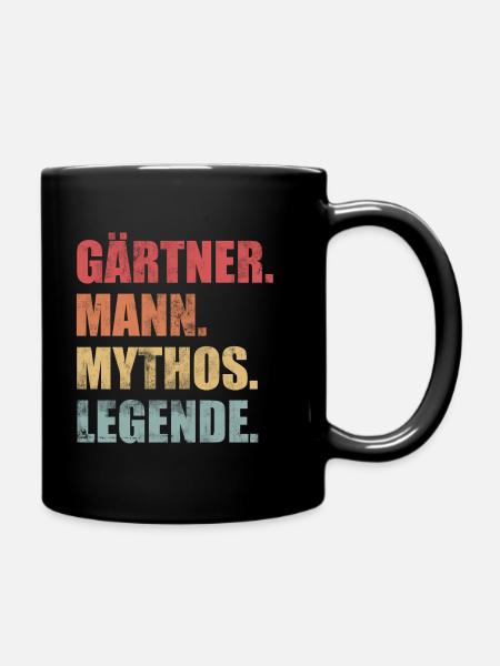 Gärtner Mann Mythos Legende Vintage - Tasse einfarbig - Schwarz