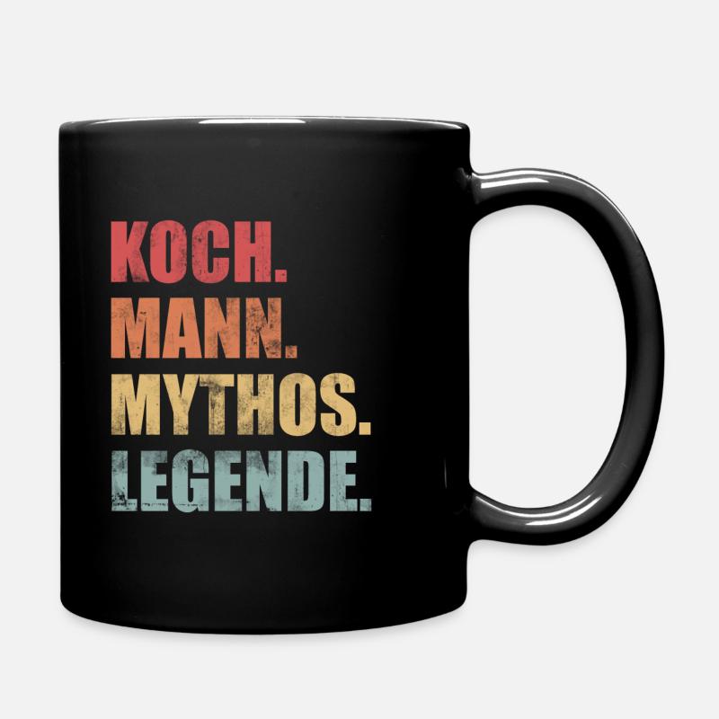 Koch Mann Mythos Legende Vintage - Tasse einfarbig - Schwarz