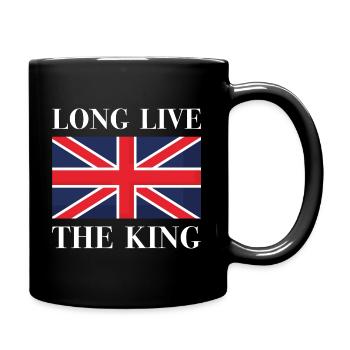 Es lebe der König - Tasse einfarbig - Schwarz - Rechts