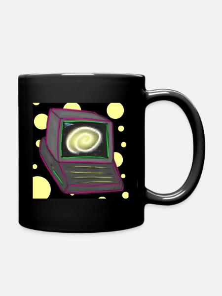 retro pc - Tasse einfarbig - Schwarz