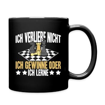 Ich verliere nicht ich gewinne oder ich lerne - Tasse einfarbig - Schwarz - Rechts