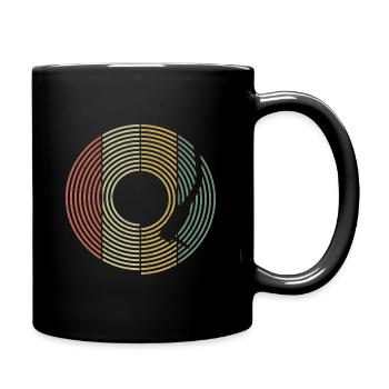 Vinyle Vintage Record Retro DJ Platine Vinyle - Mug uni - noir - Droite
