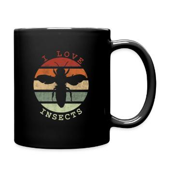 I Love Insects - Bee - Tasse einfarbig - Schwarz - Rechts