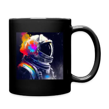 In den Gedanken eines Astronauten by Death Beetle - Tasse einfarbig - Schwarz - Rechts