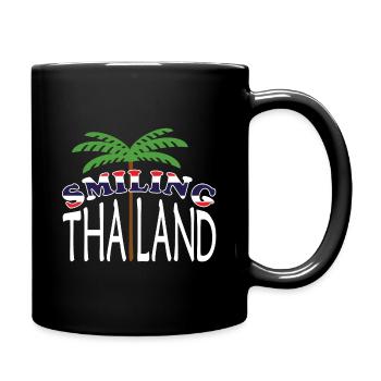 Smiling Thailand - Tasse einfarbig - Schwarz - Rechts