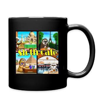 Sloth Cafe - Full Colour Mug - black - Right
