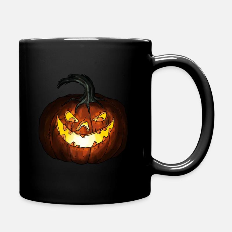 Pumpkin, Halloween - Full Colour Mug - black