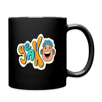Yeah - Tasse einfarbig - Schwarz - Rechts