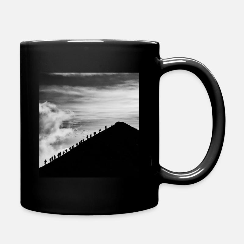ETNA Sicily mountain climbing - Full Colour Mug - black