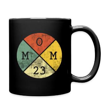 Mom 2023 Mom Mother Birth Vintage Gift - Full Colour Mug - black - Right