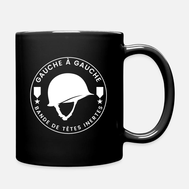 à Gauche Gauche Bande de tête inerte - Mug uni - noir
