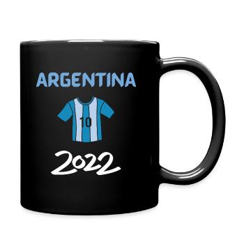 Qatar world cup Argentina national football 2022 - Full Colour Mug - black - Right