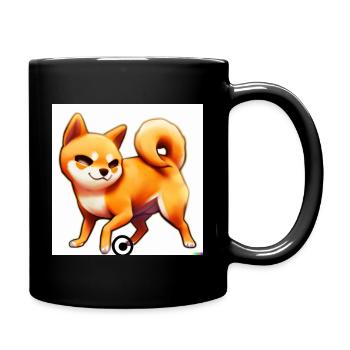 Cute Shiba Inu - Tasse einfarbig - Schwarz - Rechts