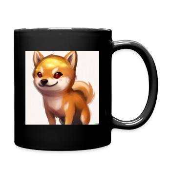 Cute Shiba Inu - Tasse einfarbig - Schwarz - Rechts