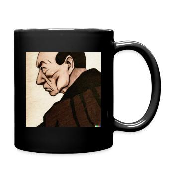 Portrait Erich Kästner Old Japanese Woodblock - Tasse einfarbig - Schwarz - Rechts