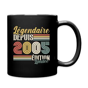 Légendaire Depuis 2005 - Mug uni - noir - Droite