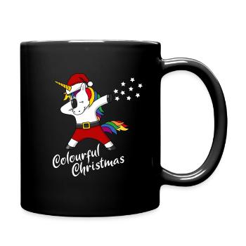 Christmas Unicorn colourful Christmas Gift - Full Colour Mug - black - Right