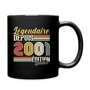 Légendaire Depuis 2001 - Mug uni - noir - Droite