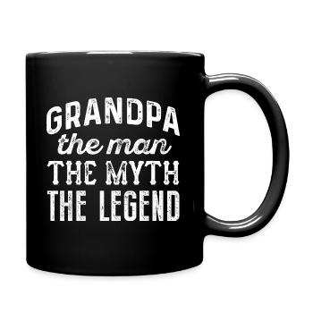Grandpa The Man The Myth The Legend - Full Colour Mug - black - Right