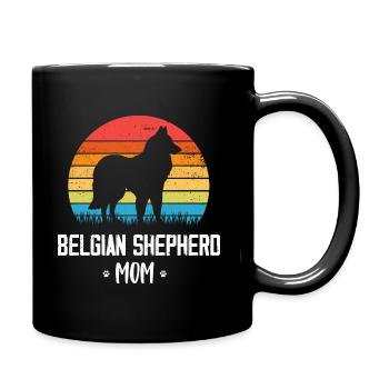 Belgischer Schäferhund - Tasse einfarbig - Schwarz - Rechts