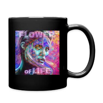flower of life female - Full Colour Mug - black - Right
