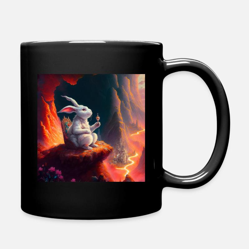 Lapin au volcan - Mug uni - noir