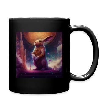 Lapin créateur - Mug uni - noir - Droite