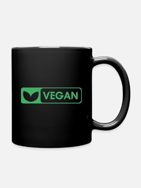 VEGAN - Tasse einfarbig - Schwarz