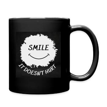 Smile it doesn't hurt - Full Colour Mug - black - Right