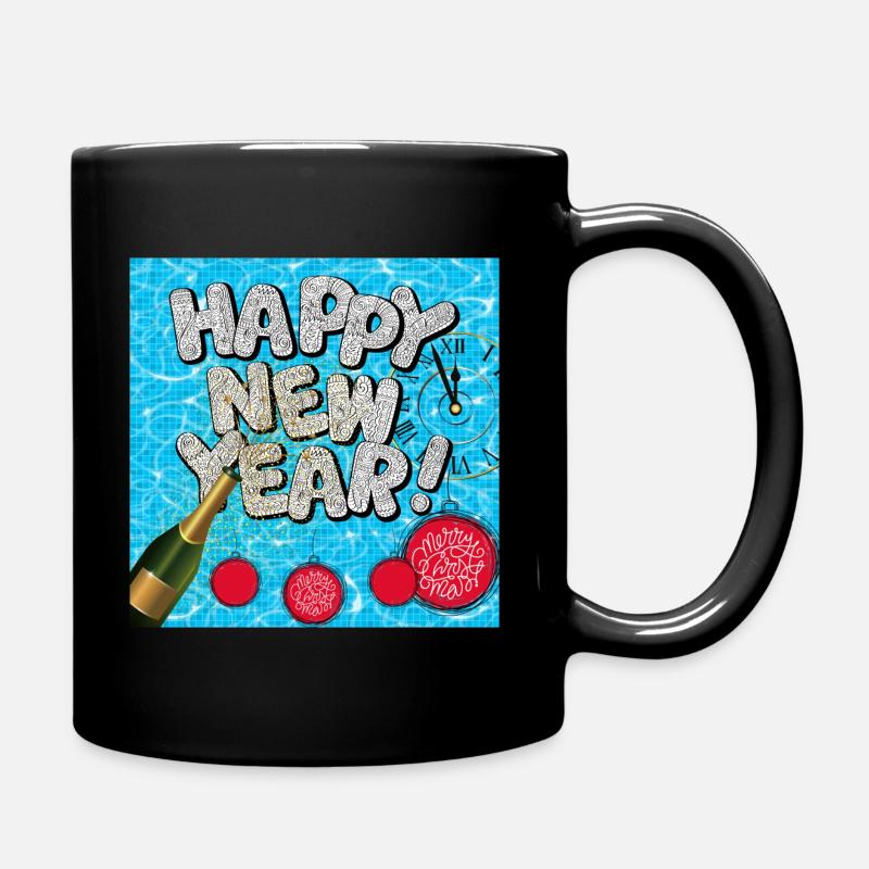 Frohes neues Jahr! - Tasse einfarbig - Schwarz