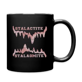 Kawaii Höhle Stalaktit - Tasse einfarbig - Schwarz - Rechts