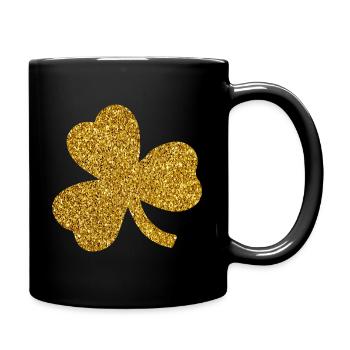St. Patrick's Day Irland Geschenkidee Kleeblatt - Tasse einfarbig - Schwarz - Rechts