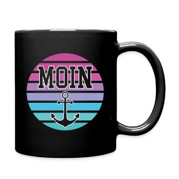 Moin Anker - Tasse einfarbig - Schwarz - Rechts