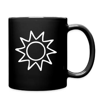 Soleil Dessin Nature Croquis Blanc - Mug uni - noir - Droite