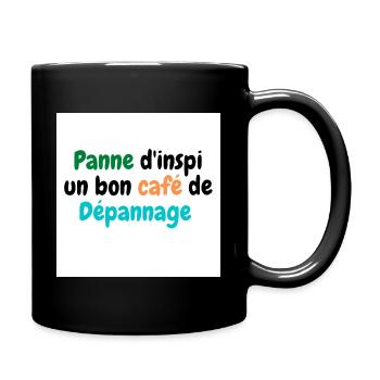 panne d'inspi un bon cfé de dépannage - Mug uni - noir - Droite