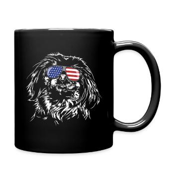 Beijing Amérique Flag Lunettes de soleil Chiens Wilsigns - Mug uni - noir - Droite