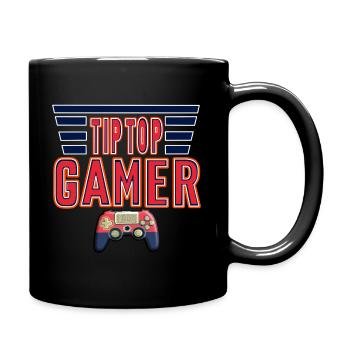 Gamer Zocker, Zockerin, Videogamer Konsole T-Shirt - Tasse einfarbig - Schwarz - Rechts