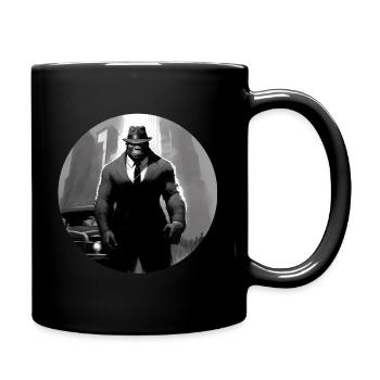 Boss Gorilla mit Hut 1920 - Tasse einfarbig - Schwarz - Rechts