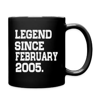 February vintage 2005 birthday gift - Full Colour Mug - black - Right