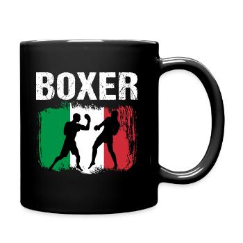 Boxen Italien Boxer - Tasse einfarbig - Schwarz - Rechts