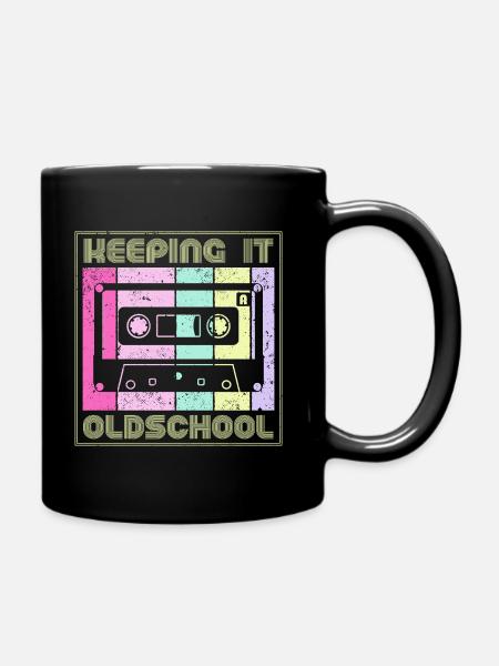 80er 90er Jahre Kassette Mixtape Retro Lustig - Tasse einfarbig - Schwarz