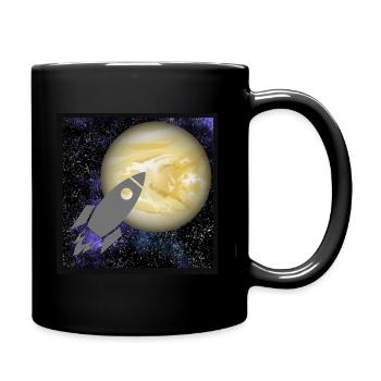 Rocket ship - Full Colour Mug - black - Right
