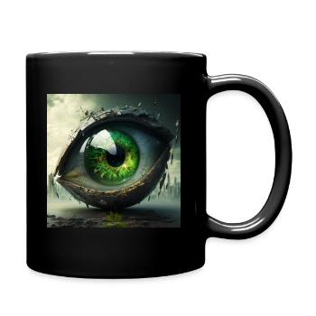 Fantasy Eye Geschenk - Tasse einfarbig - Schwarz - Rechts