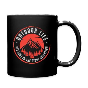 Sports de montagne Randonnée Aventure Nature. Drôles de dictons - Mug uni - noir - Droite