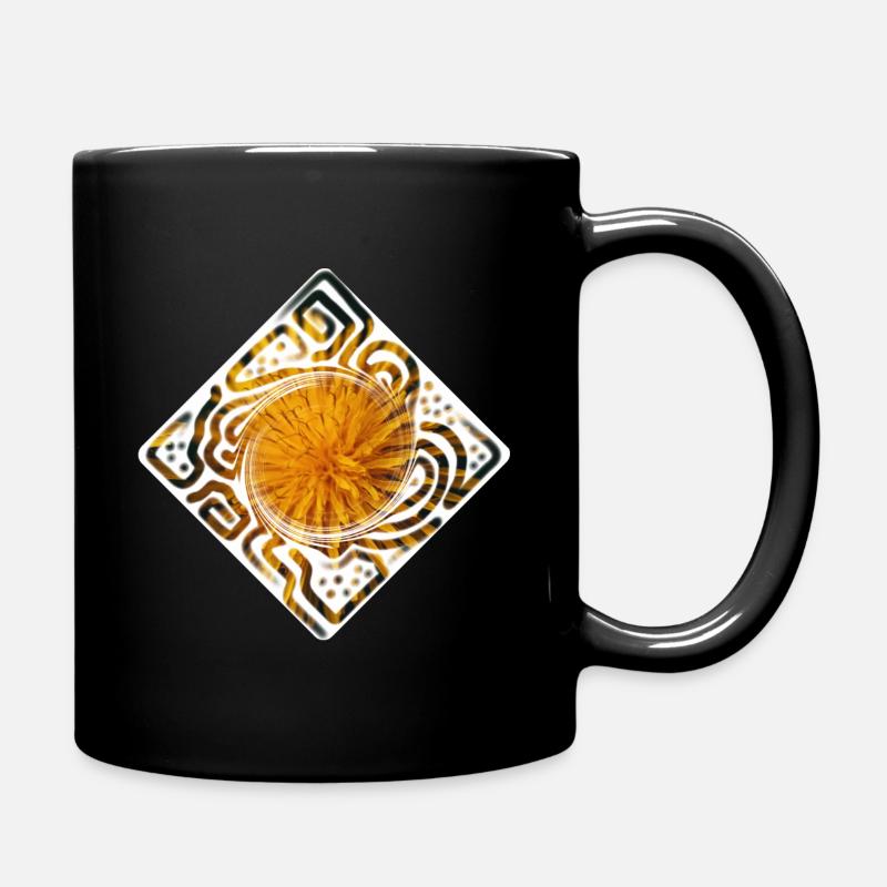 Abstrait de fleur de pissenlit - Mug uni - noir