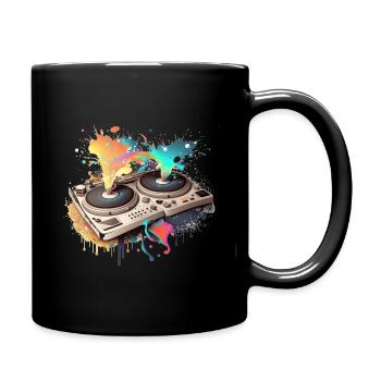 TurnTable DJ 1 - Full Colour Mug - black - Right