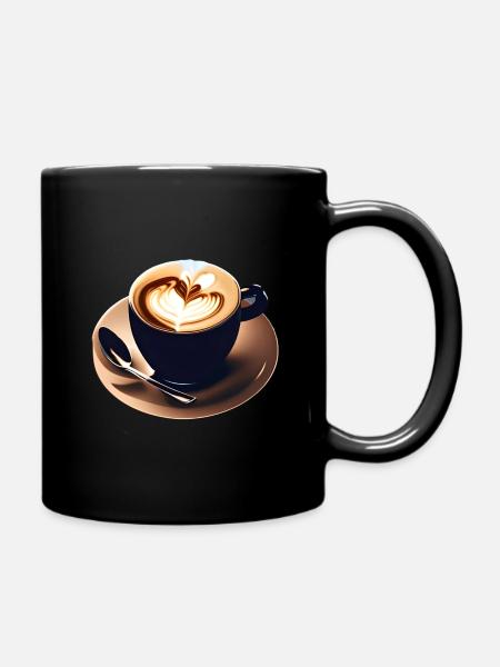 Kaffee Tasse - Tasse einfarbig - Schwarz