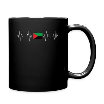 Heartbeat Drapeau Martinique - Mug uni - noir - Droite
