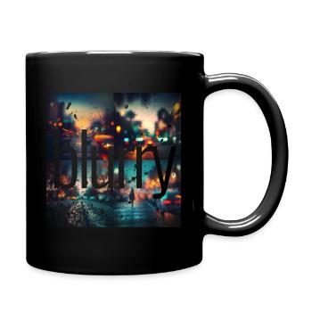 blurry city lights - Tasse einfarbig - Schwarz - Rechts